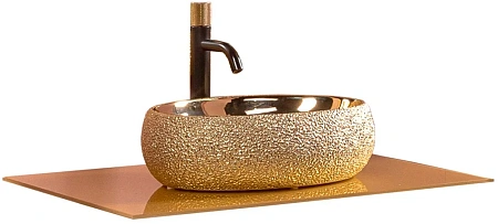 Столешница Boheme стекло 80см прямая GOLD 853-080-G Столешница Boheme стекло 80см прямая GOLD 853-080-G