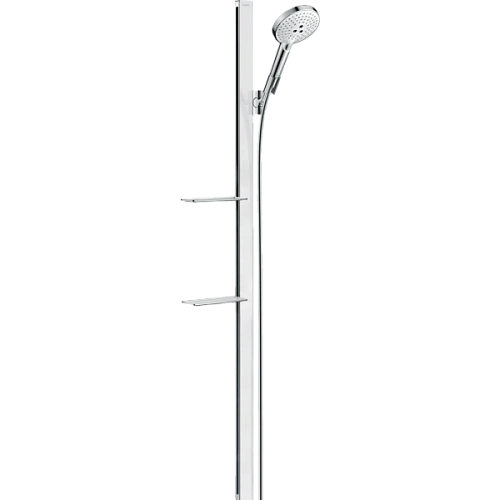Душевой гарнитур Hansgrohe Raindance Select S 120 3jet со штангой 150 см и мыльницей 27646400, белый Душевой гарнитур Hansgrohe Raindance Select S 120 3jet со штангой 150 см и мыльницей 27646400, белый