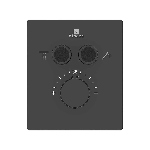 Душевая система Vincea Inspire VSFW-3I21MT4RMB встраиваемый, термостатический, двухрежимный, черный Душевая система Vincea Inspire VSFW-3I21MT4RMB встраиваемый, термостатический, двухрежимный, черный
