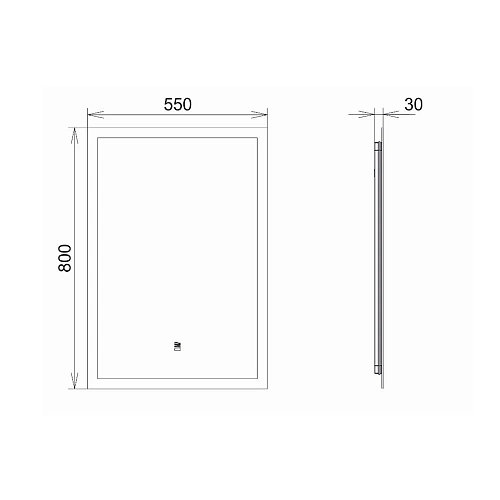 Зеркало Comforty Эдельвейс 55 00-00014239 LED-подсветка, бесконтактный сенсор Зеркало Comforty Эдельвейс 55 00-00014239 LED-подсветка, бесконтактный сенсор