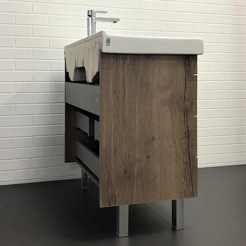 Тумба с раковиной Comforty Никосия-80Н 00-00007621 дуб темный раковина Fest 80 Тумба с раковиной Comforty Никосия-80Н 00-00007621 дуб темный раковина Fest 80