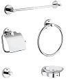 Комплект аксессуаров GROHE Essentials, хром (40344000) Комплект аксессуаров GROHE Essentials, хром (40344000)