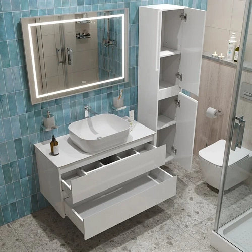 Тумба со столешницей и раковиной BelBagno KRAFT 100 kraft100bo-kepbo-1302-set подвесная KRAFT100BO-KEPBO-1302-SET Тумба со столешницей и раковиной BelBagno KRAFT 100 kraft100bo-kepbo-1302-set подвесная KRAFT100BO-KEPBO-1302-SET