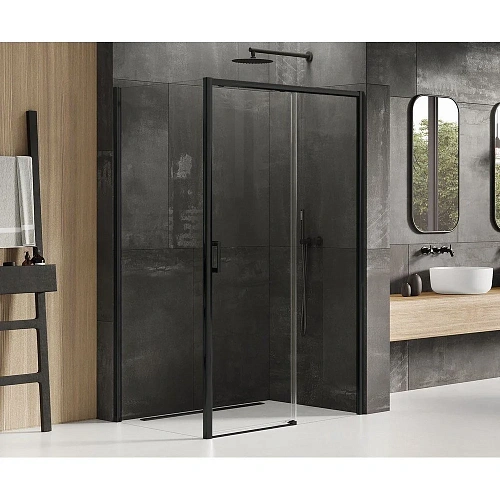 Душевой уголок NEW TRENDY PRIME BLACK R 110x70x200 D-0319A/D-0127B (черный) Душевой уголок NEW TRENDY PRIME BLACK R 110x70x200 D-0319A/D-0127B (черный)