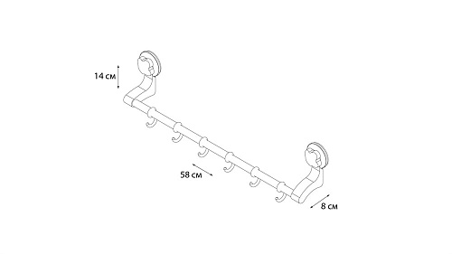 Полотенцедержатель Grampus Element, GR-7077, 55 см, белый Полотенцедержатель Grampus Element, GR-7077, 55 см, белый