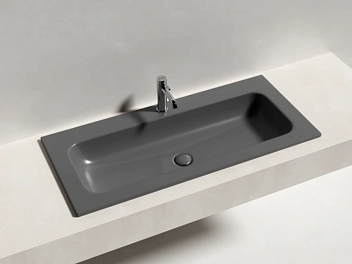 Раковина Ceramica Nova Grace CN7013MDH 1010x457x137 мм мебельная, темный антрацит матовый Раковина Ceramica Nova Grace CN7013MDH 1010x457x137 мм мебельная, темный антрацит матовый