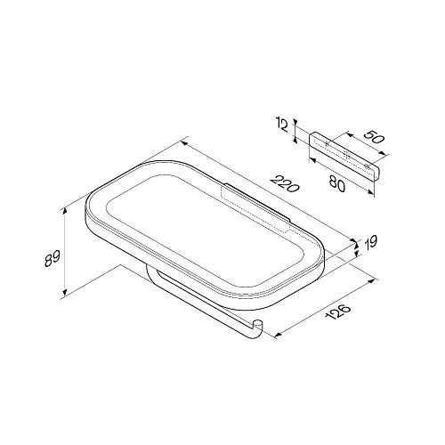 Держатель туалетной бумаги AM.PM Func A8F341400 с полкой Держатель туалетной бумаги AM.PM Func A8F341400 с полкой