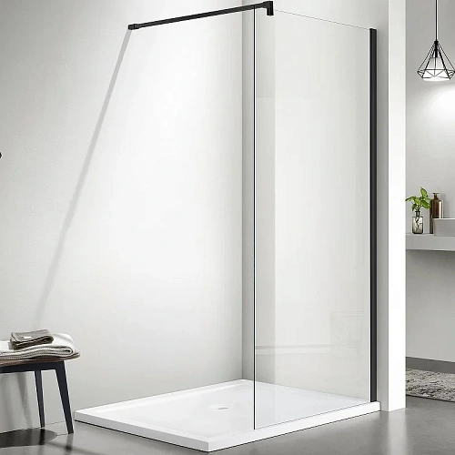 Душевая перегородка Aquatek Walk in 1200x2000 профиль черный, стекло прозрачное AQ WIW 12020BL Душевая перегородка Aquatek Walk in 1200x2000 профиль черный, стекло прозрачное AQ WIW 12020BL