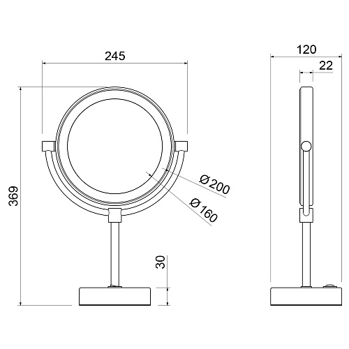 Зеркало косметическое Timo Saona 13276/17 с подсветкой золото матовое Зеркало косметическое Timo Saona 13276/17 с подсветкой золото матовое