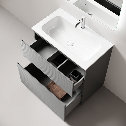 Тумба под раковину SANCOS Folk Floor FL80FES 790х445х850 Ergraut soft, напольная Тумба под раковину SANCOS Folk Floor FL80FES 790х445х850 Ergraut soft, напольная