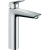 Картинка анонса товара «смеситель для раковины hansgrohe logis с высоким изливом и сливным гарнитуром, хром 71090000»