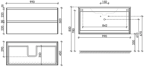 Тумба под раковину Sancos Cento CN100W белый глянец Тумба под раковину Sancos Cento CN100W белый глянец