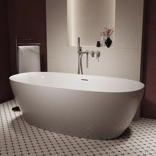 Акриловая ванна Vincea VBT-708-1700 1700x800x585, белая, щелевой перелив, слив белый Акриловая ванна Vincea VBT-708-1700 1700x800x585, белая, щелевой перелив, слив белый