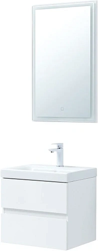 Комплект мебели Aquanet Беркли 50 белый глянец (2 ящика) 00306356 Комплект мебели Aquanet Беркли 50 белый глянец (2 ящика) 00306356