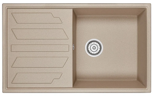 Кухонная мойка Granula 8601, ПЕСОК, кварц 860х500 Кухонная мойка Granula 8601, ПЕСОК, кварц 860х500