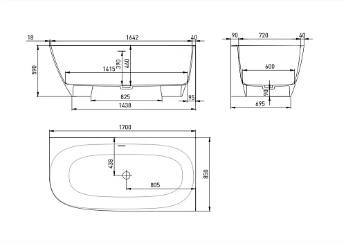 Ванна из искусственного камня Salini SOFIA CORNER R 170x85 покраска по RAL полностью 102524MF угловая S-Stone Ванна из искусственного камня Salini SOFIA CORNER R 170x85 покраска по RAL полностью 102524MF угловая S-Stone