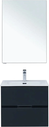 Комплект мебели Aquanet Алвита New 60 2 ящика, антрацит 00274219 Комплект мебели Aquanet Алвита New 60 2 ящика, антрацит 00274219