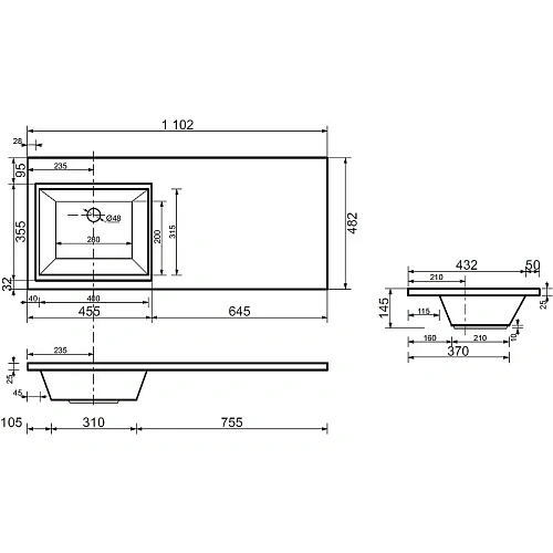 Тумба с раковиной Aquanet Токио 110 L белый (напольная, 1 ящик, 2 дверцы) 00239204 Тумба с раковиной Aquanet Токио 110 L белый (напольная, 1 ящик, 2 дверцы) 00239204
