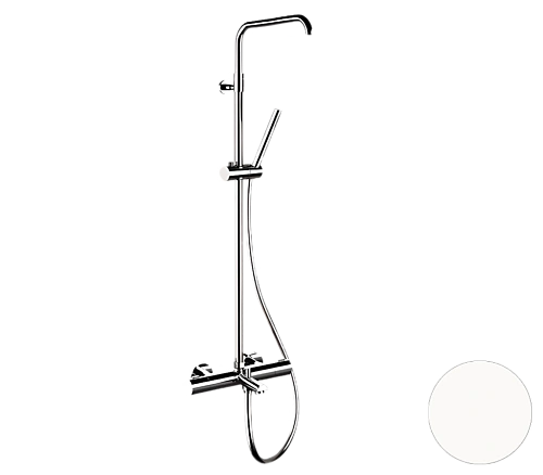 Душевая система Remer Elegance EQ34A7MMSSOFBO термостатическая, белый матовый Душевая система Remer Elegance EQ34A7MMSSOFBO термостатическая, белый матовый