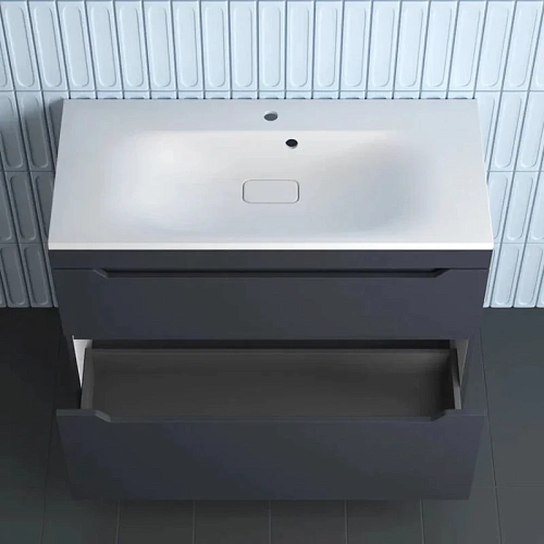 Тумба под раковину Style Line Остин 100 см ЛС-00002400 напольная, графит Тумба под раковину Style Line Остин 100 см ЛС-00002400 напольная, графит