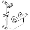 Смеситель для душа GROHE Grohtherm 1000 New термостатический с душевым гарнитуром, душевая штанга 60 34151004 Смеситель для душа GROHE Grohtherm 1000 New термостатический с душевым гарнитуром, душевая штанга 60 34151004