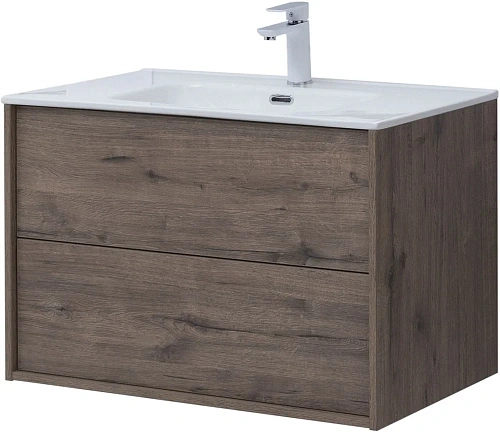 Тумба под раковину Aquanet Lino 80 (Flat) дуб веллингтон 00287543 Тумба под раковину Aquanet Lino 80 (Flat) дуб веллингтон 00287543