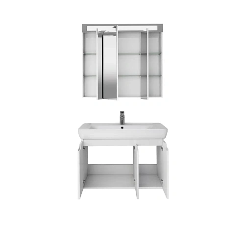 Тумба под раковину DREJA Q (D), 80 см, подвесная, 3 дверцы, белый глянец 99.1003 Тумба под раковину DREJA Q (D), 80 см, подвесная, 3 дверцы, белый глянец 99.1003