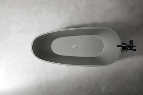 Ванна отдельностоящая ABBER AM9911MLG 170x75 универсальная, светло-серый матовая, искусственный камень Ванна отдельностоящая ABBER AM9911MLG 170x75 универсальная, светло-серый матовая, искусственный камень