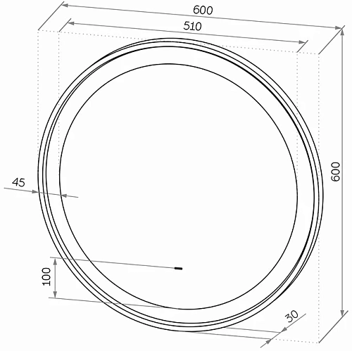 Зеркало STWORKI Гриндстед 60 с подсветкой 557669 Зеркало STWORKI Гриндстед 60 с подсветкой 557669