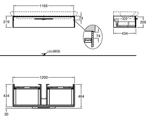 Тумба под раковину Geberit it! 819031000 120 см Тумба под раковину Geberit it! 819031000 120 см