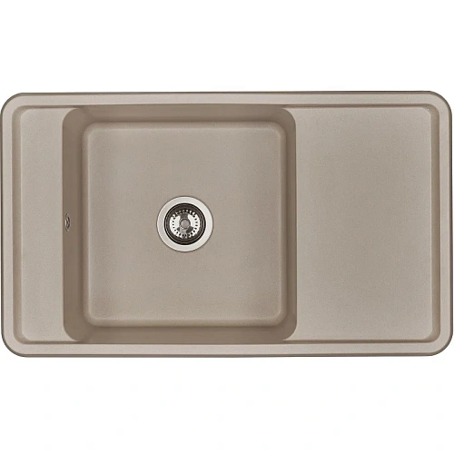 Кухонная мойка Aquaton Беллис 87 1A724832BS250 из литого мрамора, серый шелк Кухонная мойка Aquaton Беллис 87 1A724832BS250 из литого мрамора, серый шелк