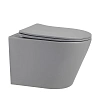 Унитаз подвесной ABBER Bequem AC1102MG с крышкой, серый матовый, безободковый
