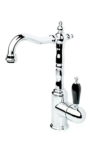 Смеситель для раковины Boheme TRADIZIONALE CHROMO с черной керамикой 262-BLC хром Смеситель для раковины Boheme TRADIZIONALE CHROMO с черной керамикой 262-BLC хром