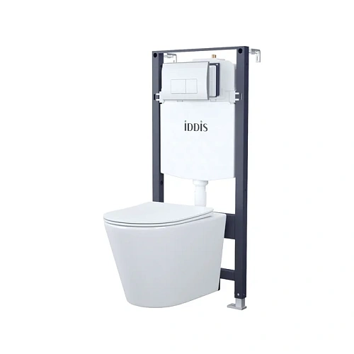 Комплект унитаза IDDIS Basic с инсталляцией и клавишей смыва (BASC010i73) Комплект унитаза IDDIS Basic с инсталляцией и клавишей смыва (BASC010i73)