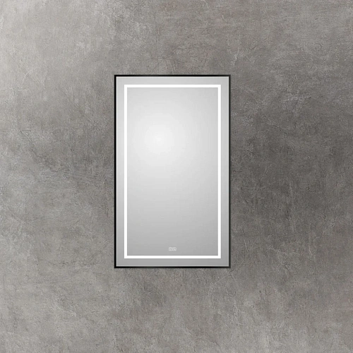 Зеркало BelBagno SPC-KRAFT-600-1000-LED-TCH-WARM-NERO 600x32x1000 мм с подсветкой сенсорным выключателем и подогревом Зеркало BelBagno SPC-KRAFT-600-1000-LED-TCH-WARM-NERO 600x32x1000 мм с подсветкой сенсорным выключателем и подогревом