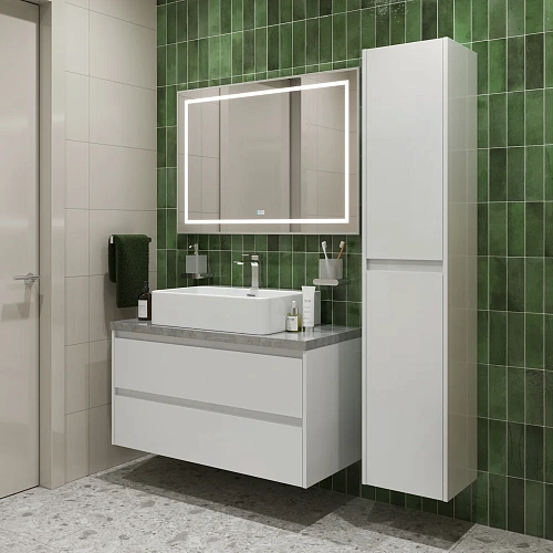 Тумба со столешницей и раковиной BelBagno KRAFT 100 kraft100bo-kepmgl-1338-set подвесная KRAFT100BO-KEPMGL-1338-SET Тумба со столешницей и раковиной BelBagno KRAFT 100 kraft100bo-kepmgl-1338-set подвесная KRAFT100BO-KEPMGL-1338-SET