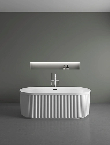 Акриловая ванна Vincea VBT-709-1700 1700x800x585, белая, щелевой перелив, слив белый Акриловая ванна Vincea VBT-709-1700 1700x800x585, белая, щелевой перелив, слив белый