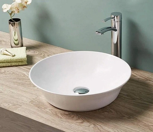 Раковина CeramaLux 9381 накладная, белый Раковина CeramaLux 9381 накладная, белый