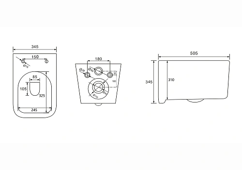 Комплект унитаза SET Aquatek КВАДРО T-KKI с инсталляцией и сиденьем Комплект унитаза SET Aquatek КВАДРО T-KKI с инсталляцией и сиденьем