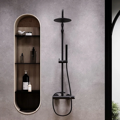 Душевая система Damixa Scandinavian Pure 936710300 черный Душевая система Damixa Scandinavian Pure 936710300 черный