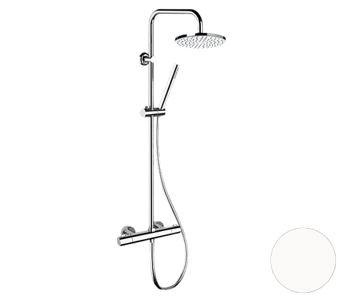 Душевая система Remer EQ32X7MMM20BO термостатическая, белый матовый Душевая система Remer EQ32X7MMM20BO термостатическая, белый матовый