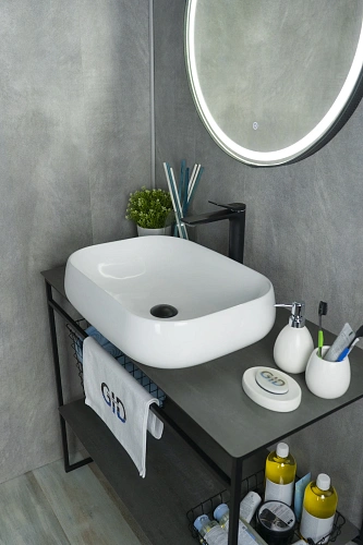 Раковина Gid N9243 51135 накладная белая 56x42x14 Раковина Gid N9243 51135 накладная белая 56x42x14