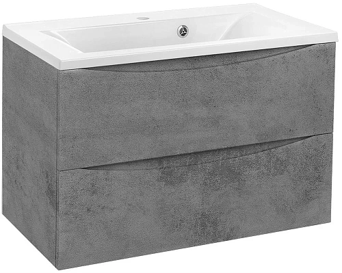 Тумба под раковину Vincea Mia 750 подвесная, 2 выкатных ящика soft close, Beton VMC-2MA750BT Тумба под раковину Vincea Mia 750 подвесная, 2 выкатных ящика soft close, Beton VMC-2MA750BT