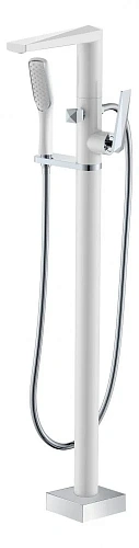 Смеситель для ванны Boheme VENTURO белый + хром 379-W напольный Смеситель для ванны Boheme VENTURO белый + хром 379-W напольный