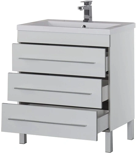 Тумба под раковину Aquanet Верона 75 белый (напольная 3 ящика) 00178254 Тумба под раковину Aquanet Верона 75 белый (напольная 3 ящика) 00178254