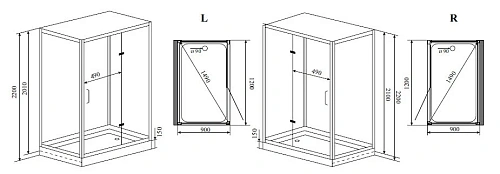 Душевая кабина Timo Premium PURO (90x120x220) Душевая кабина Timo Premium PURO (90x120x220)