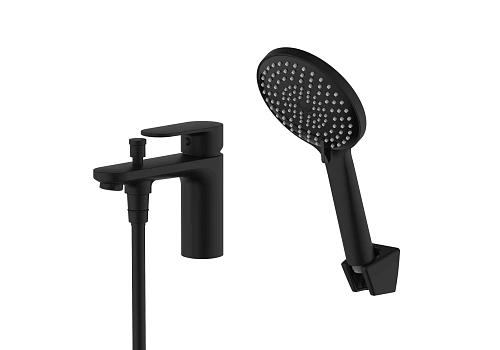 Смеситель на борт ванны Aquatek НИКА AQ1844MB черный матовый Смеситель на борт ванны Aquatek НИКА AQ1844MB черный матовый