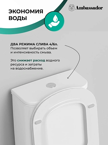 Унитаз напольный Ambassador Royal 267K19001S (680x360x850) с тонкой крышкой Унитаз напольный Ambassador Royal 267K19001S (680x360x850) с тонкой крышкой