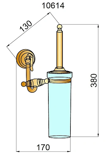 Ершик для унитаза Boheme Medici стекло 10614 Ершик для унитаза Boheme Medici стекло 10614