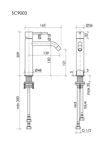 Смеситель для раковины SANCOS Etna SC9003BN брашированный никель Смеситель для раковины SANCOS Etna SC9003BN брашированный никель